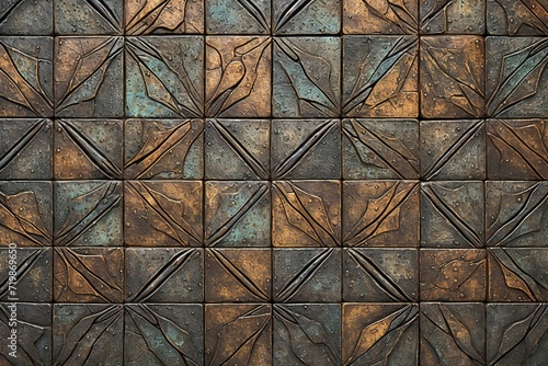 Vintage tiles wall background and texture   Abstract background and texture for design