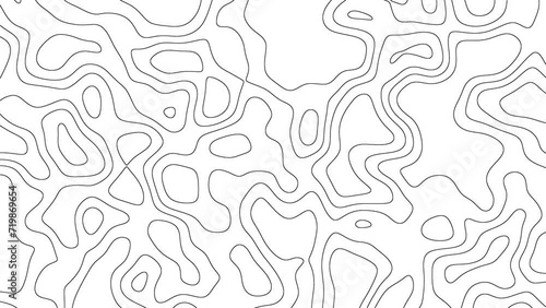 Abstract moving topographic line map terrain contour background photo