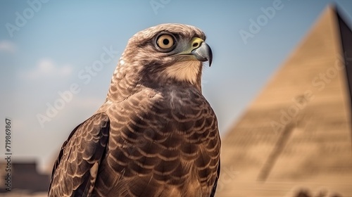 Eagle on desert. eagle is the hunting of wild animals in their natural state and habitat by means of a trained bird of prey.
