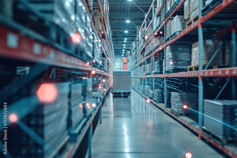 smart warehouse management system can identify package picking and delivery.	