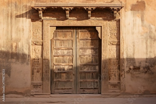 Old wooden door at Jodhpur, Rajasthan, India