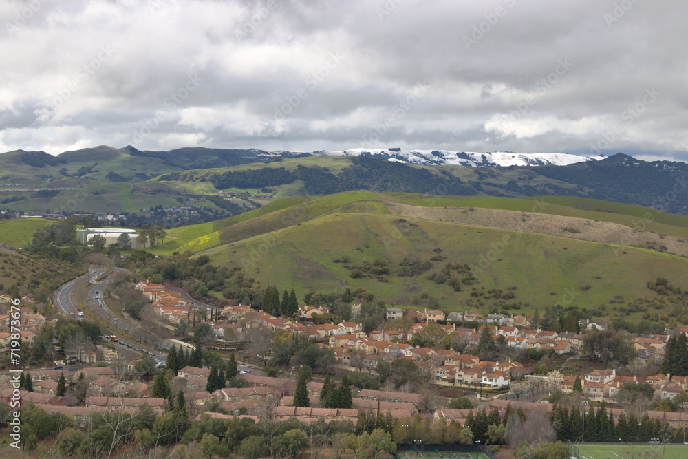 San Ramon Valley after a winter storm in Northern California