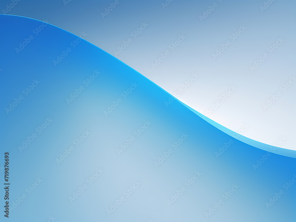Ombre blue curve on a light blue background