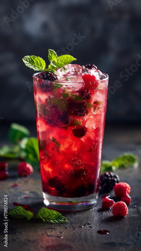 sparkling berry fruit cocktail 