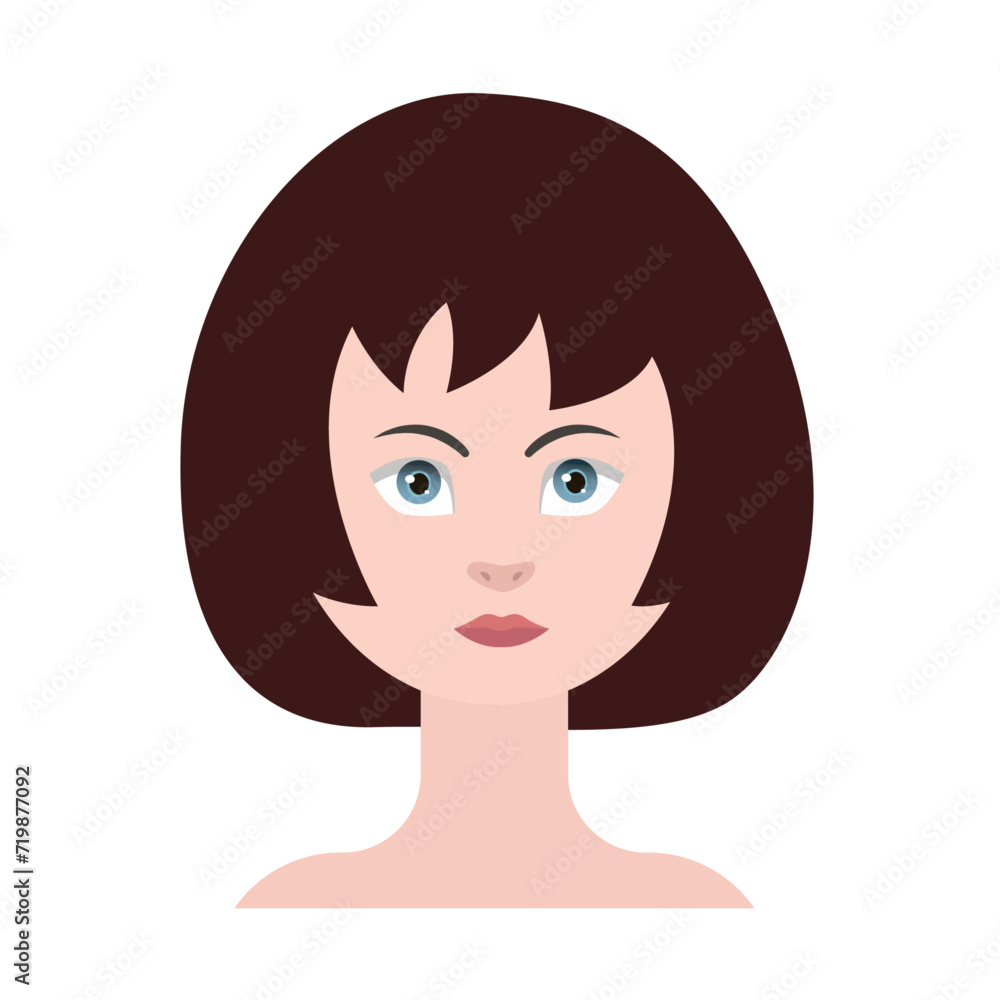 Cartoon Girl Avatar Vector Illustration Cartoon Girl Avatar Vector Illustration