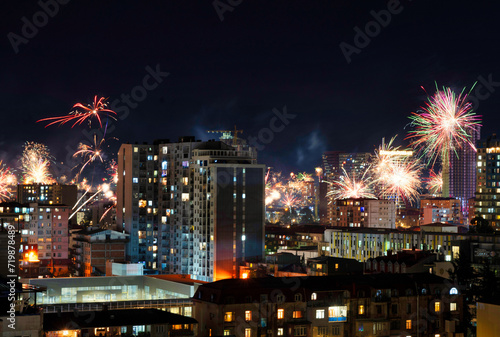 Fireworks in Batumi for New Year, Adjara, Georgia