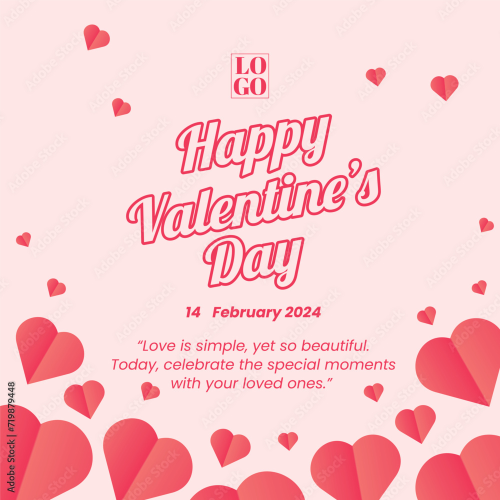 Happy valentine's day for instagram post