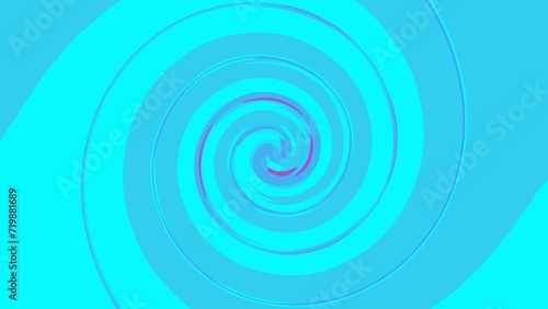 Turquoise blue background on a spiral shape 