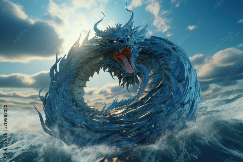 Dragon in the sky. 3D illustration. 3D rendering Dragon in the sky. 3D illustration. 3D rendering