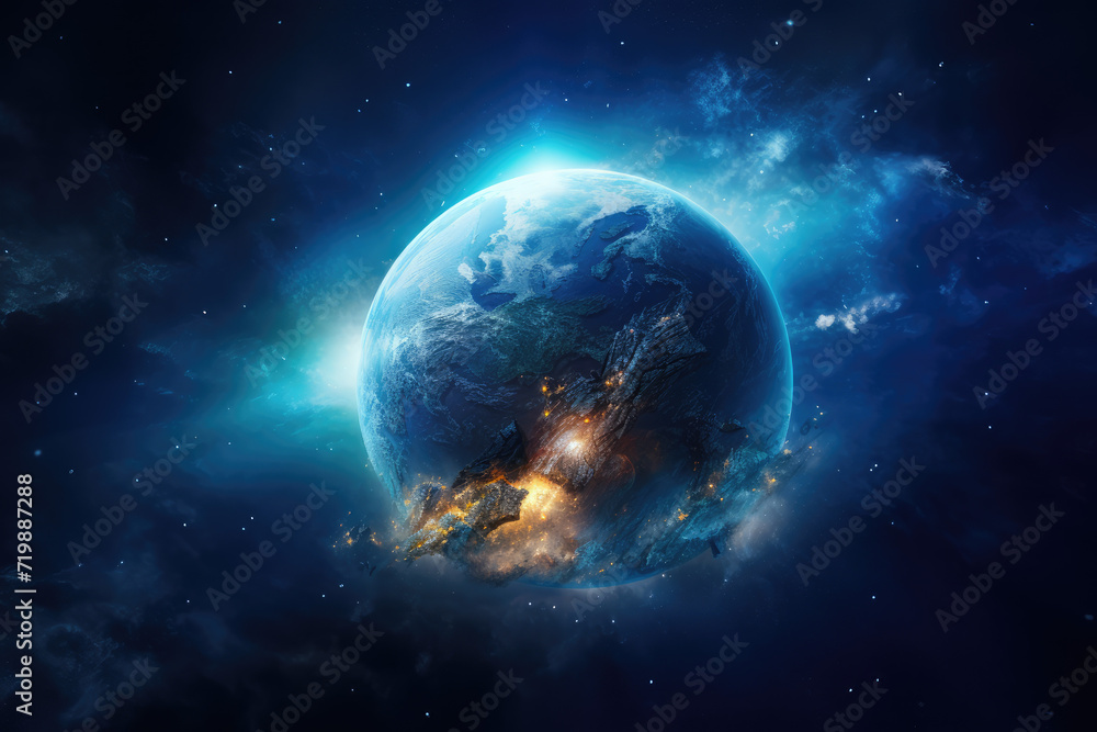 Fototapeta premium Earth planet in outer space