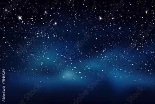 Night starry sky background with stars and nebula. Vector illustration