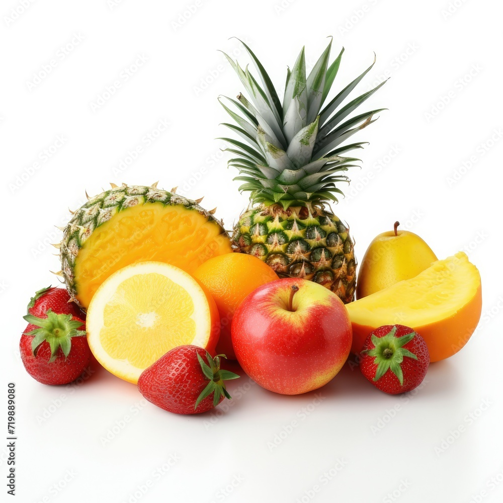 Juicy Pineapple and Mango: A Fresh Fruit Delight
