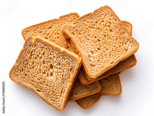 slices of bread on white