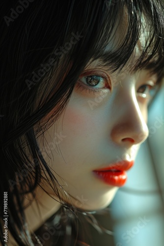 Japanese girl, very detailed, close up, sharp skin, kodak
