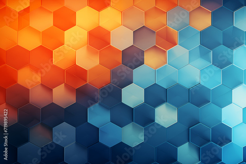 Abstract futuristic luxurious digital geometric technology hexagon background (Generative Ai)
