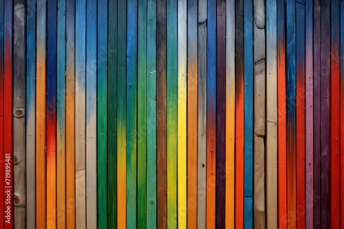 Colorful wooden wall background, Colorful wooden wall texture for background