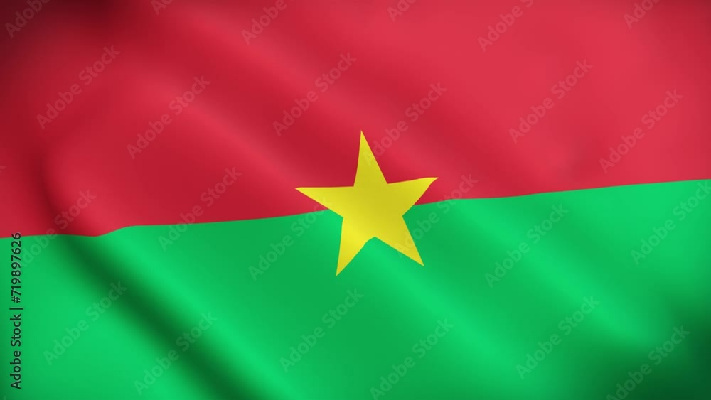 Burkina Faso Flag. Waving Fabric Satin Texture of the Flag Burkina Faso 3D illustration. Real Texture Flag of the Burkina Faso 4K Video Burkina Faso Flag. Waving Fabric Satin Texture of the Flag Burkina Faso 3D illustration. Real Texture Flag of the Burkina Faso 4K Video