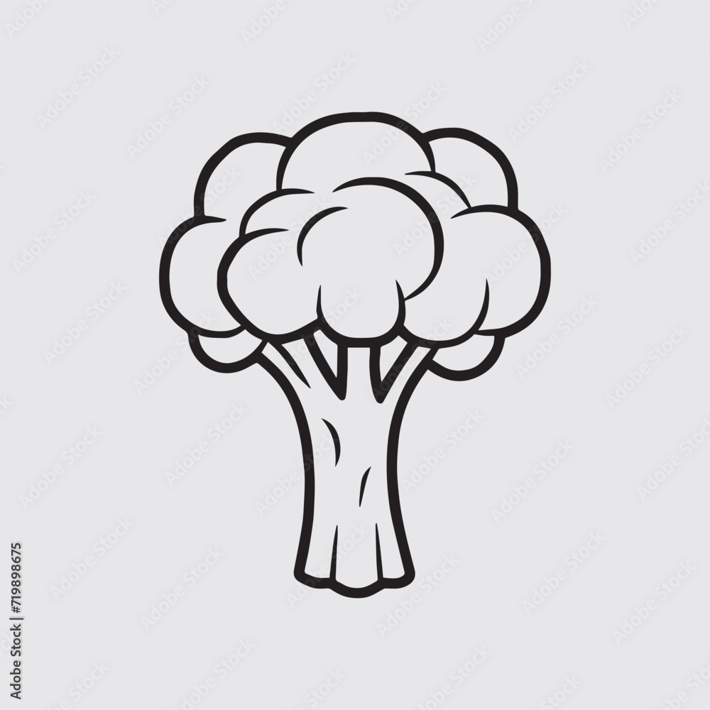 Cartoon Broccoli Black Line White Background Stock Vector kids Coloring Page Hand Drawing broccoli Cartoon Broccoli Black Line White Background Stock Vector kids Coloring Page Hand Drawing broccoli
