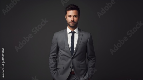 A person in a stylish suit, confidently posing in casual elegance