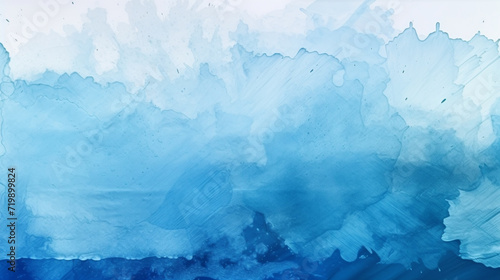 blue watercolor background © AA