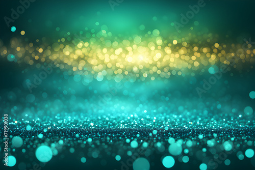 Teal glow particle