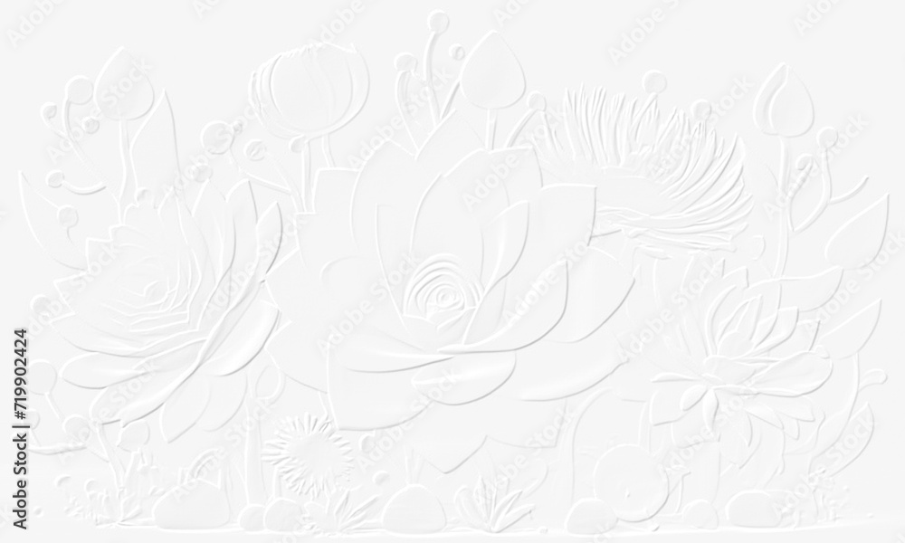 embossed image of flowers embossed image of flowers