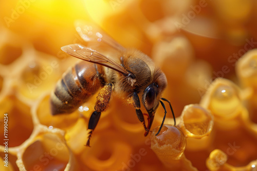 Bee in a honeycome , Bill Watersen style