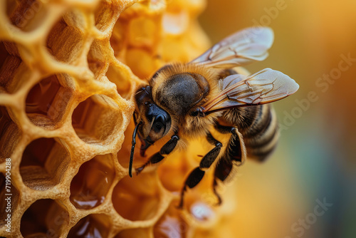 Bee in a honeycome , Bill Watersen style © Cheetose