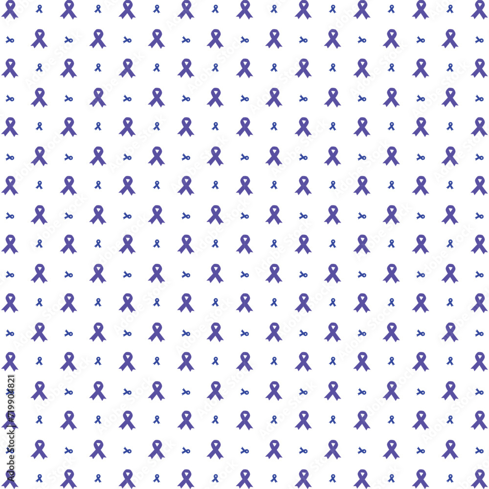 Cancer awareness day purple ribbons seamless pattern, vector Cancer awareness day purple ribbons seamless pattern, vector