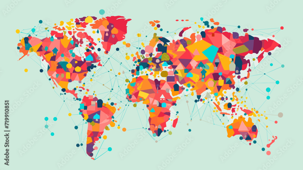 Fototapeta premium World wide business concept image. Vector illustration.