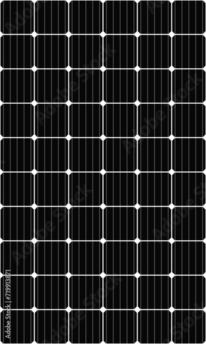 Monocrystalline solar cell panel seamless pattern. Vector Illustration. photo