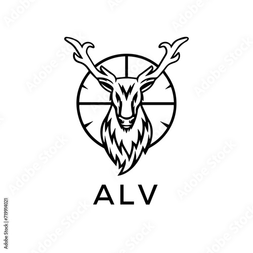 ALV  logo design template vector. ALV Business abstract connection vector logo. ALV icon circle logotype.
 photo