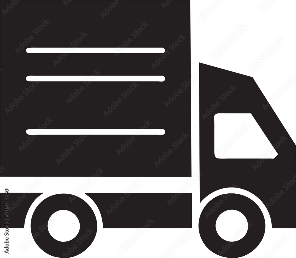 the truck carrying the order, icon the truck carrying the order, icon
