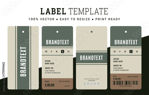 Hang tag label and price tag apparel care label design innovation garments accessories sustainability packaging design and vintage fashion product.