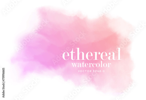 abstract soft pink gradient ethereal watercolor vector background
