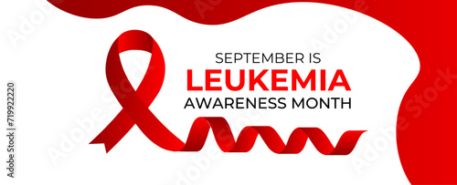 September leukemia awareness month flat vector illustration. A health design for banner, poster, flyer, brochure, card, greeting card, background, web. Protection, healthcare, prevention concept.