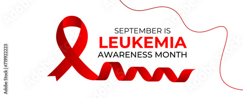 September leukemia awareness month flat vector illustration. A health design for banner, poster, flyer, brochure, card, greeting card, background, web. Protection, healthcare, prevention concept.