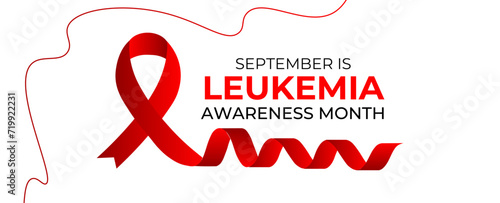 September leukemia awareness month flat vector illustration. A health design for banner, poster, flyer, brochure, card, greeting card, background, web. Protection, healthcare, prevention concept.