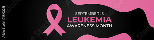 September leukemia awareness month flat vector illustration. A health design for banner, poster, flyer, brochure, card, greeting card, background, web. Protection, healthcare, prevention concept.