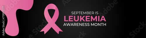 September leukemia awareness month flat vector illustration. A health design for banner, poster, flyer, brochure, card, greeting card, background, web. Protection, healthcare, prevention concept.