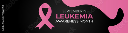 September leukemia awareness month flat vector illustration. A health design for banner, poster, flyer, brochure, card, greeting card, background, web. Protection, healthcare, prevention concept.
