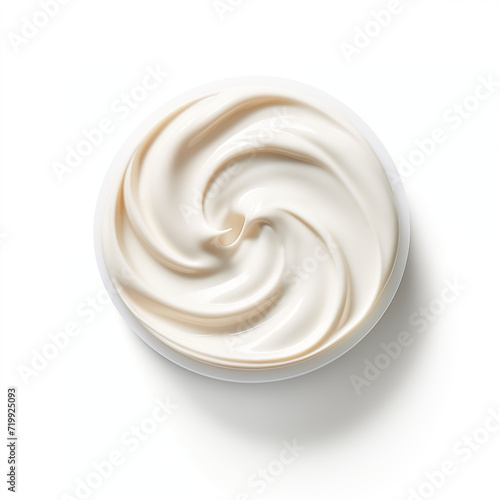 Creamy Texture Close-Up - A White, Smooth. Generative AI.