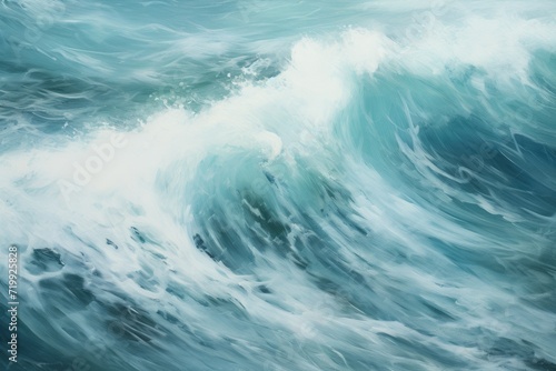 Aerial view of sea beach wave  Ocean waves on the beach as a wallpaper background  sea with blue water waves AI generated
