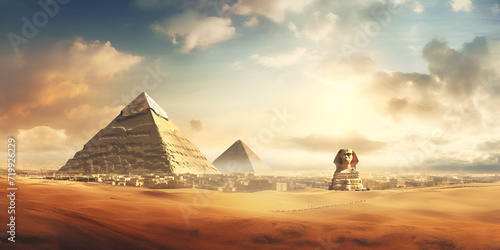 Majestic Giza  Exploring the Pyramids and Sphinx Panorama