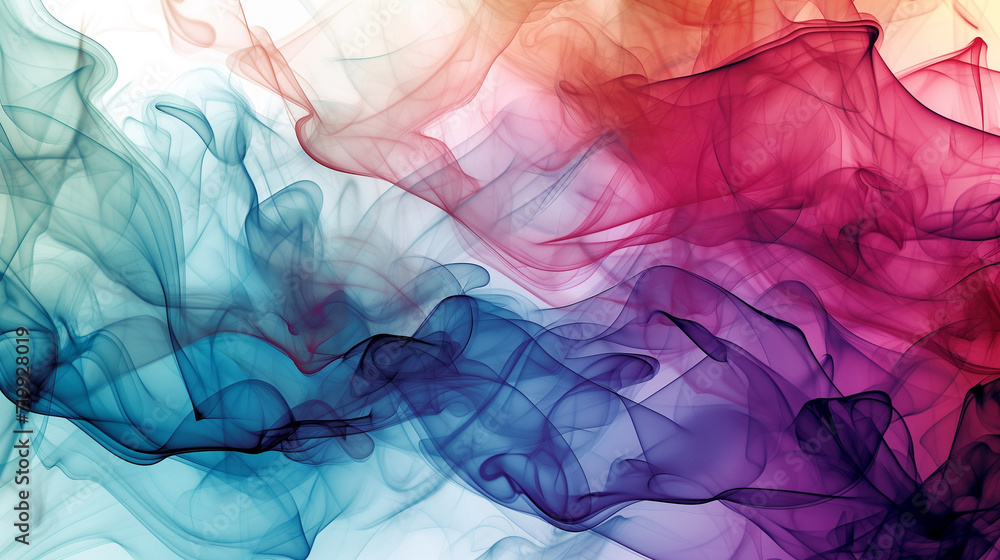 Colorful Smoke Patterns Fluid Abstract Art