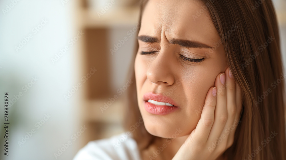 Person Experiencing Toothache. Generative AI Person Experiencing Toothache. Generative AI