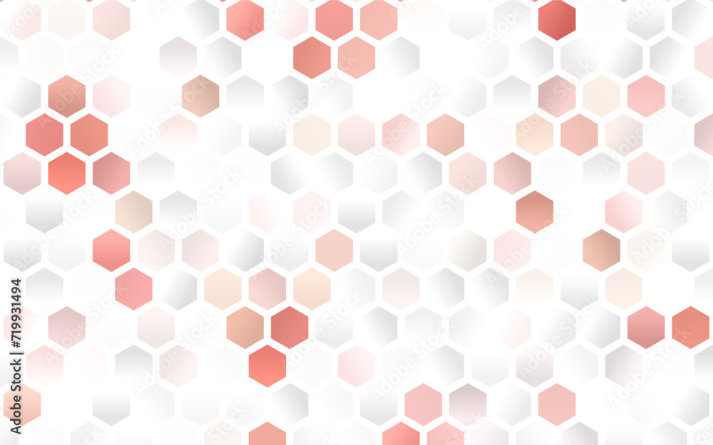 Light Red vector pattern with colorful hexagons. White background with colorful hexagons. New template for your brand book.