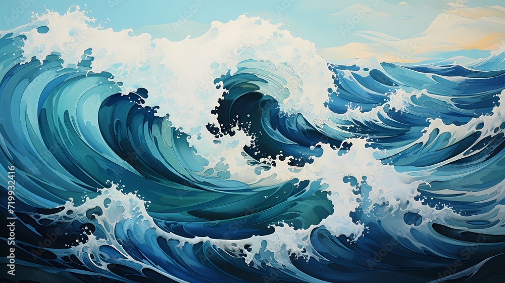 A close-up shot of the mesmerizing cobalt blue ocean, capturing the intricate patterns formed by the waves A close-up shot of the mesmerizing cobalt blue ocean, capturing the intricate patterns formed by the waves