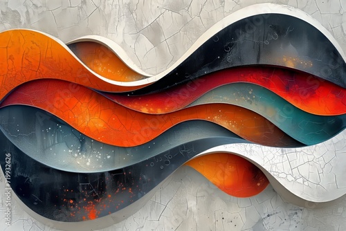 Abstract background with curves and lines.