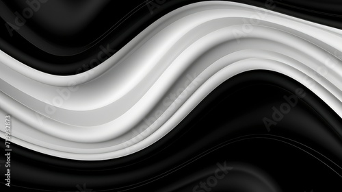 Abstract background with black and white colored waves